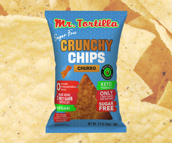 Sweet Indulgence, Smart Choice: Mr. Tortilla's Sugar-Free Churro Crunchy Chips – Only 3 Net Carbs and Dairy-Free